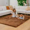 Brown shaggy relax mat Muscle Mat