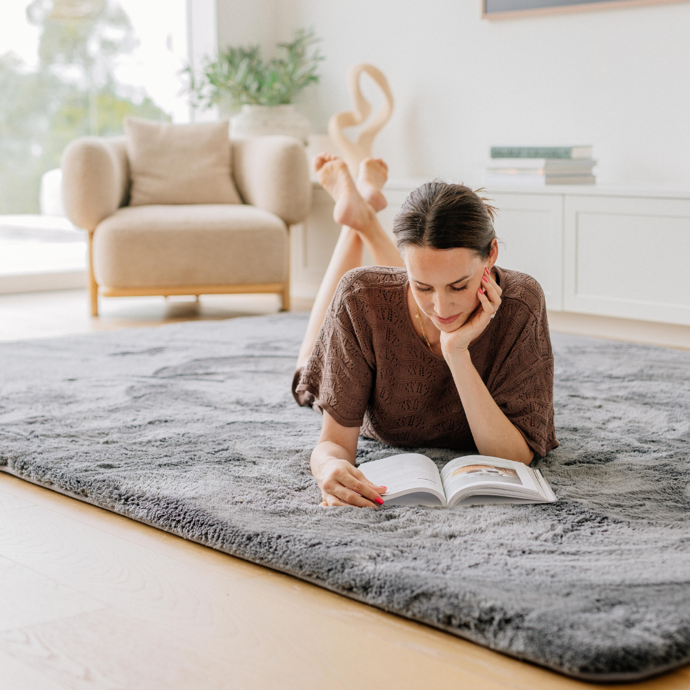 Relaxpact Rug Shaggy Relax Mat Australia - 35mm Foam, Soft & Non Slip Bottom - Muscle Mat