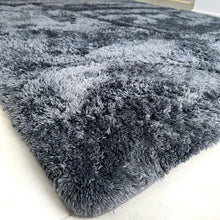 Load image into Gallery viewer, Shaggy Relax Mat Tatami Mat Close up photo of the dark grey Relax Mat, showing the shaggy high pile fibres of Muscle Mat Deluxe Shaggy Relax Mat which is Best Shaggy Relax Mat of Australia.
