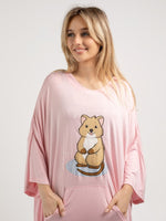 Muscle Mat Sleeping sleep tee bamboo cotton - Oversized Bamboo Sleep Tee for Women